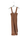 FP Beach Size S/P Camel Linen Blend Heathered Smocked Top Jumpsuit Camel / S/P