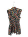 Anthropologie Size S Multi Cotton Smocked Waist Band Floral Shoulder Pads Dress Multi / S