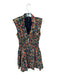 Anthropologie Size S Multi Cotton Smocked Waist Band Floral Shoulder Pads Dress Multi / S
