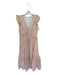 Anthropologie Size S Orange & cream Cotton Striped Smocked Buttons Dress Orange & cream / S