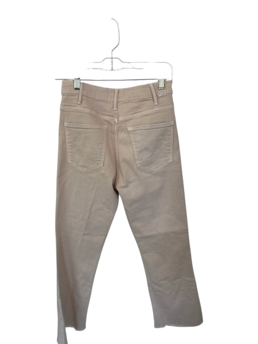 Mother Size 28 Sand Cotton Blend Raw Hem Bootcut High Waist Jeans Sand / 28