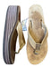 Rainbow Shoe Size M Tan Leather Platform Thong Strap Flip Flop Sandals Tan / M