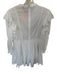 Banana Republic Size S White Cotton Blend Flutter Sleeves Embroidered Dress White / S