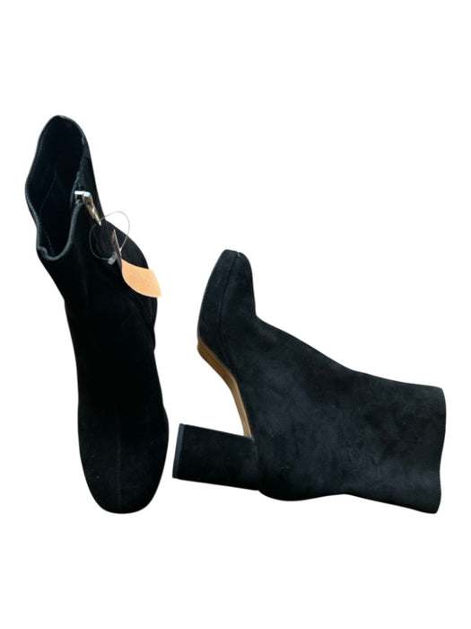 Dolce Vita Shoe Size 8 Black Suede Platform Block Heel Side Zip Ankle Booties Black / 8