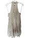 Maeve Size 6 Tan Cotton High Neck Side Zip Maxi Dress Tan / 6