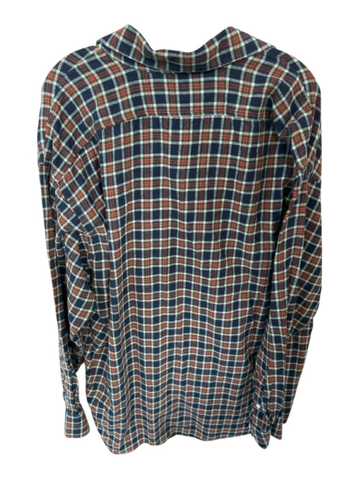 Onward Reserve Size XXL Navy & Red Cotton Plaid Flannel Men's Shirt Navy & Red / XXL