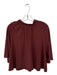 Nation Los Angeles Size L Mauve Cotton Blend Short Balloon Sleeve Mock Neck Top Mauve / L