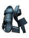 Aerosoles Shoe Size 8 Black Silver Hardware Open Toe Block Heel Straps Heels Black / 8
