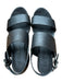Aerosoles Shoe Size 8 Black Silver Hardware Open Toe Block Heel Straps Heels Black / 8