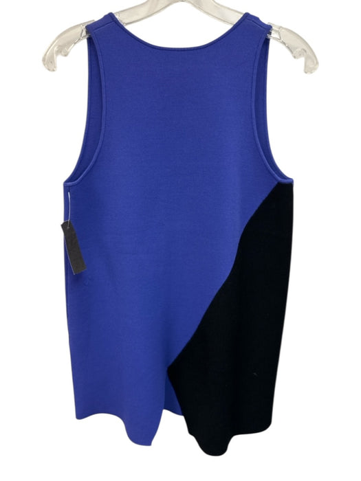 Proenza Schouler Size M Blue & Black Viscose Blend Plunge Neck Sleeveless Top Blue & Black / M