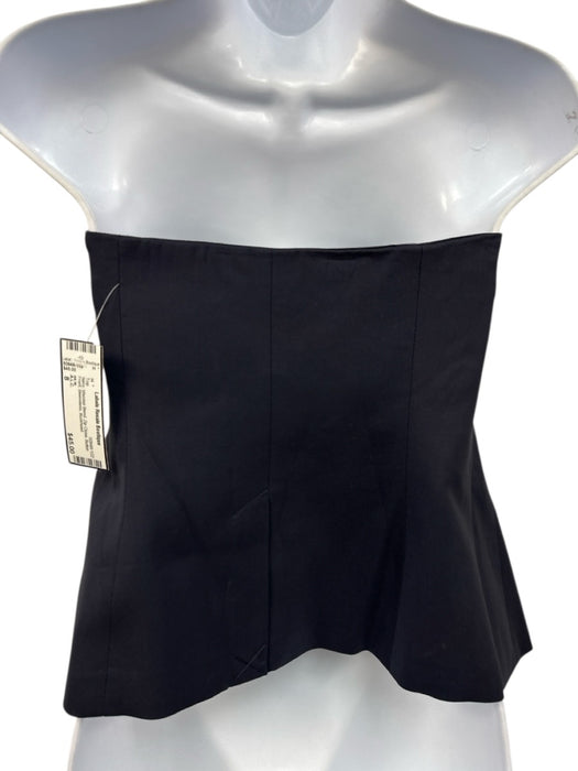 A.L.C. Size 8 Navy Viscose Blend Zip Close Button Front Sleeveless Top Navy / 8