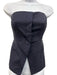 A.L.C. Size 8 Navy Viscose Blend Zip Close Button Front Sleeveless Top Navy / 8