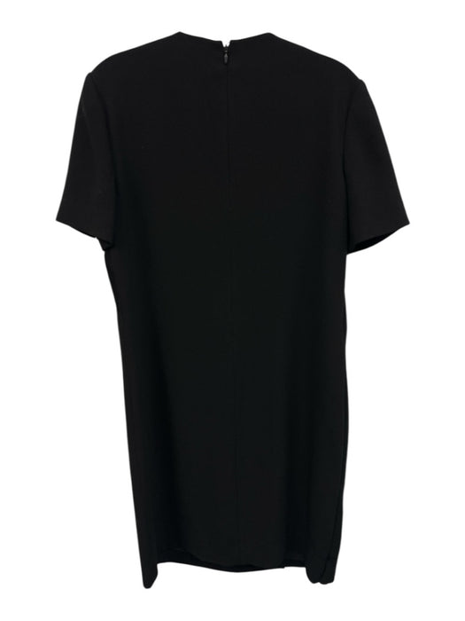 Burberry London Size 6 Black Acetate Blend Zip Back Short Sleeve Dress Black / 6
