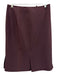 Prada Size 44 Burgandy Poly Blend Zip Back A Line Slits Skirt Burgandy / 44