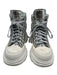 Alexander McQueen Shoe Size 39 Silver Leather Upper Lace Up Platform Ankle Boots Silver / 39