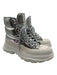Alexander McQueen Shoe Size 39 Silver Leather Upper Lace Up Platform Ankle Boots Silver / 39