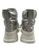 Alexander McQueen Shoe Size 39 Silver Leather Upper Lace Up Platform Ankle Boots Silver / 39