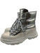 Alexander McQueen Shoe Size 39 Silver Leather Upper Lace Up Platform Ankle Boots Silver / 39