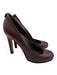 Gucci Shoe Size 39 Burgundy Leather Round Toe Stiletto Pumps Burgundy / 39