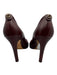 Gucci Shoe Size 39 Burgundy Leather Round Toe Stiletto Pumps Burgundy / 39