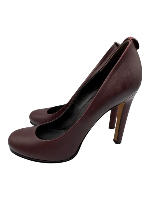 Gucci Shoe Size 39 Burgundy Leather Round Toe Stiletto Pumps Burgundy / 39
