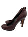 Gucci Shoe Size 39 Burgundy Leather Round Toe Stiletto Pumps Burgundy / 39