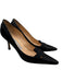 Manolo Blahnik Shoe Size 38.5 Black Textile Pointed Toe Satin Kitten Heel Pumps Black / 38.5