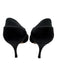 Manolo Blahnik Shoe Size 38.5 Black Textile Pointed Toe Satin Kitten Heel Pumps Black / 38.5