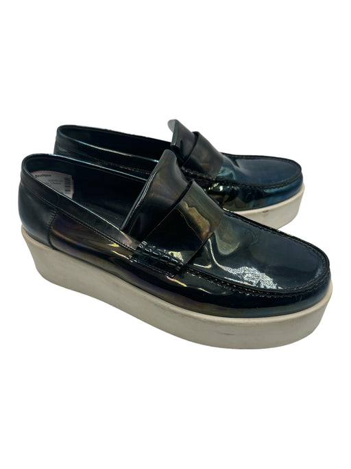 Celine Shoe Size 39 Oil Slick Black Patent round toe Closed Heel Platform Shoes Oil Slick Black / 39