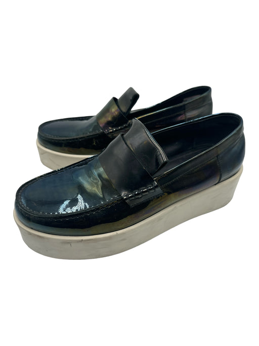 Celine Shoe Size 39 Oil Slick Black Patent round toe Closed Heel Platform Shoes Oil Slick Black / 39