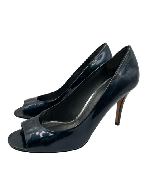 Stuart Weitzman Shoe Size 8.5 Midnight blue Patent Peep Toe Stiletto Pumps Midnight blue / 8.5