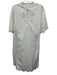 Alexander McQueen Size 44 White Cotton Eyelet Lace Up Front Dress White / 44