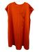 COS Size M Bright Orange Cotton V Neck Sleeveless Midi Shift Dress Bright Orange / M