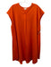 COS Size M Bright Orange Cotton V Neck Sleeveless Midi Shift Dress Bright Orange / M