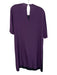 Stella McCartney Size 40 Black & Purple Silk Keyhole Back Short Sleeve Dress Black & Purple / 40