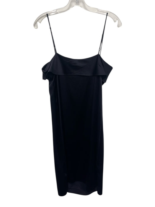 Theory Size M Navy Silk Adjustable Strap Satin Midi Dress Navy / M