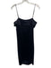 Theory Size M Navy Silk Adjustable Strap Satin Midi Dress Navy / M