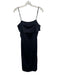 Theory Size M Navy Silk Adjustable Strap Satin Midi Dress Navy / M
