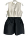Kate Spade Size M White & Black Poly Blend Colorblock Satin Keyhole Back Dress White & Black / M