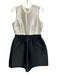 Kate Spade Size M White & Black Poly Blend Colorblock Satin Keyhole Back Dress White & Black / M