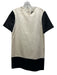 Kate Spade Size M White & Black Silk Blend Colorblock Short Sleeve Satin Dress White & Black / M