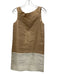 Marni Size 40 Brown & White Poly Blend Wide Neck Zip Close Sleeveless Dress Brown & White / 40