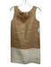 Marni Size 40 Brown & White Poly Blend Wide Neck Zip Close Sleeveless Dress Brown & White / 40
