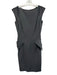 Giorgio Armani Size 38 Dark Grey Viscose Blend Bateau Neckline Cap Sleeve Dress Dark Grey / 38