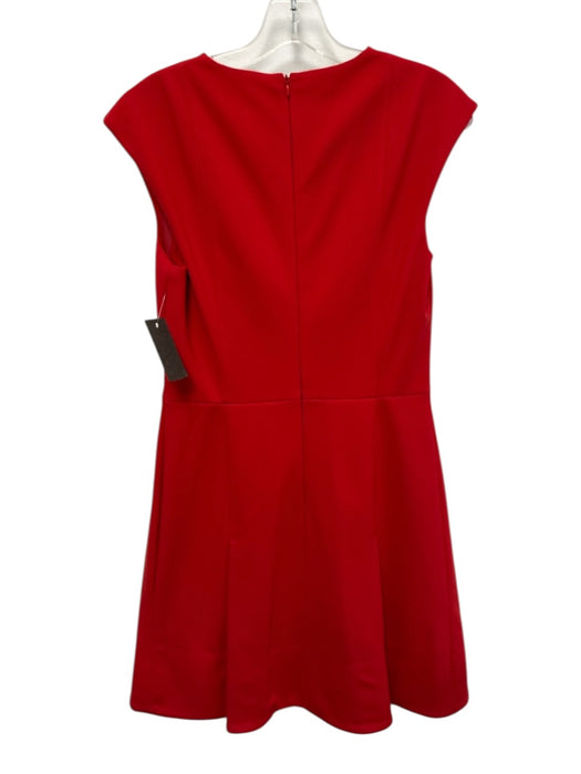 Akris Punto Size 10 Red Poly Blend Zip Back Sleeveless Dress Red / 10
