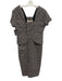 Roland Mouret Size 12 Purple, Black & White Cotton Blend Jacquard Zip Back Dress Purple, Black & White / 12