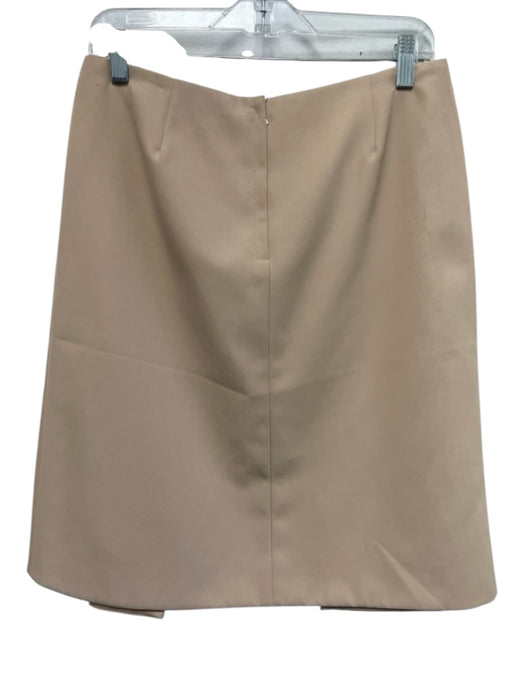 Marc Jacobs Size 8 nude Polyester & Silk Zip Back Pleat Skirt nude / 8