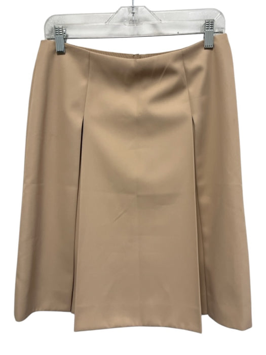 Marc Jacobs Size 8 nude Polyester & Silk Zip Back Pleat Skirt nude / 8