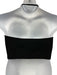 Michael Kors Collection Size L Black Viscose Blend Halter Ribbed Top Black / L