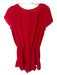 Buddy Love Size XS Red Polyester Short Sleeve Elastic Waist Ruffles Romper Red / XS